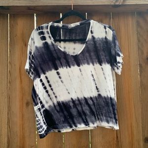 Tie-dye Choker-Neck T-Shirt